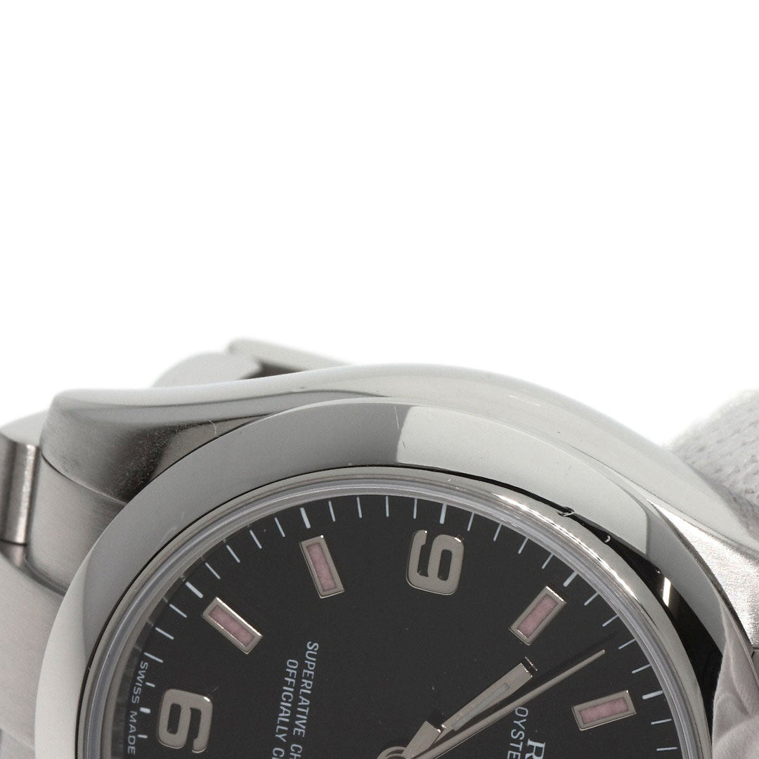 ROLEX Watches Mechanical Automatic 177200 Stainless Steel , Stainless Steel Silver Oyster Perpetual 31 black dial Boys Used Authentic
