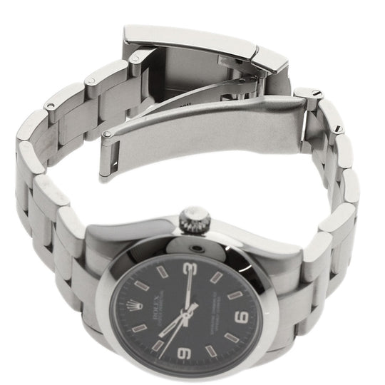 ROLEX Watches Mechanical Automatic 177200 Stainless Steel , Stainless Steel Silver Oyster Perpetual 31 black dial Boys Used Authentic