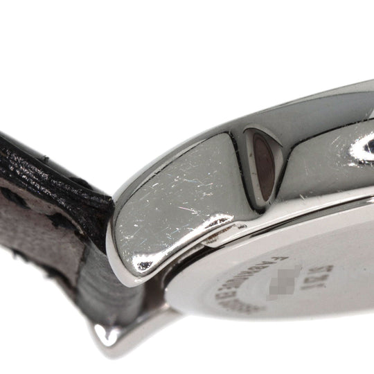 BVLGARI Watches Quartz ST29S Stainless Steel, Leather Silver Solo tempo black dial Women Used Authentic