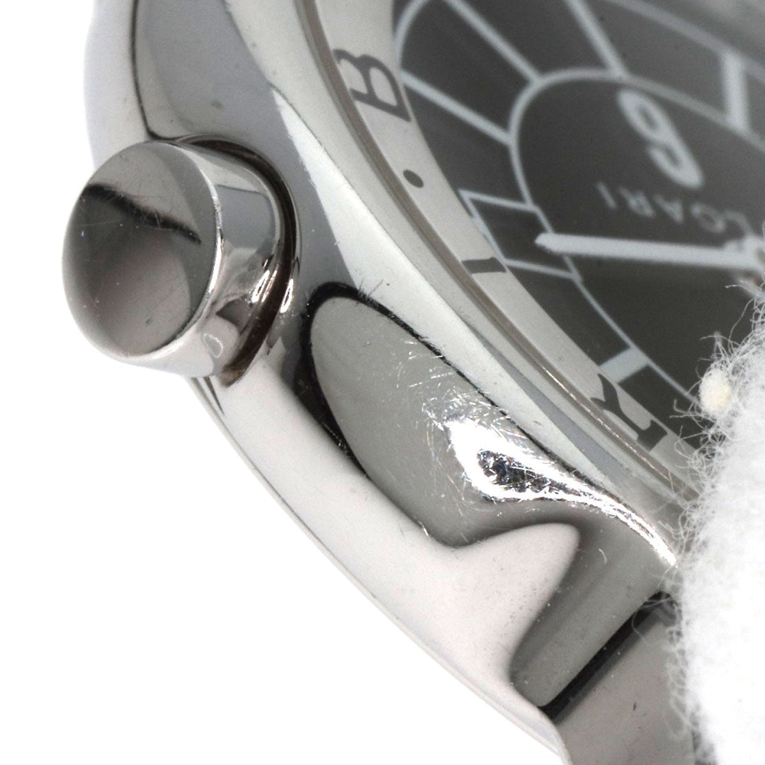 BVLGARI Watches Quartz ST29S Stainless Steel, Leather Silver Solo tempo black dial Women Used Authentic