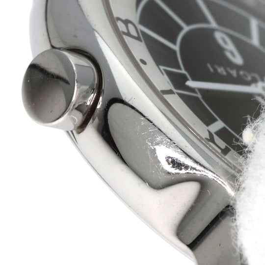 BVLGARI Watches Quartz ST29S Stainless Steel, Leather Silver Solo tempo black dial Women Used Authentic