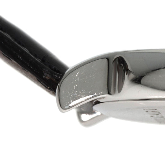 BVLGARI Watches Quartz ST29S Stainless Steel, Leather Silver Solo tempo black dial Women Used Authentic