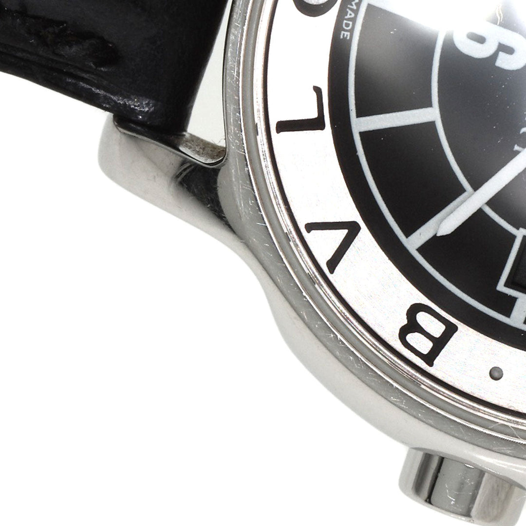 BVLGARI Watches Quartz ST29S Stainless Steel, Leather Silver Solo tempo black dial Women Used Authentic