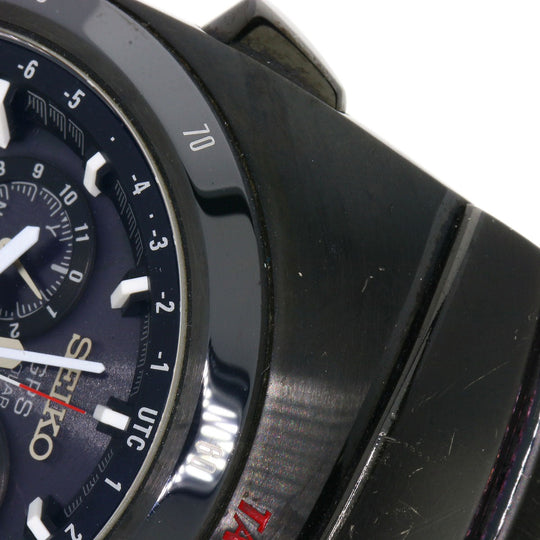 SEIKO Watches Solar Powered Radio Watch SBXB121 Titanium Ceramic , Titanium Ceramic black Astron Giugiaro Design Limited Edition 3000 pieces black dial mens Used Authentic
