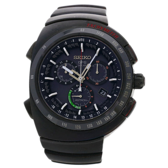 SEIKO Watches Solar Powered Radio Watch SBXB121 Titanium Ceramic , Titanium Ceramic black Astron Giugiaro Design Limited Edition 3000 pieces black dial mens Used Authentic