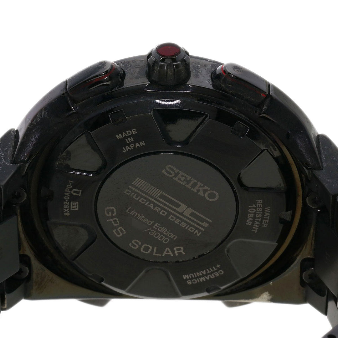 SEIKO Watches Solar Powered Radio Watch SBXB121 Titanium Ceramic , Titanium Ceramic black Astron Giugiaro Design Limited Edition 3000 pieces black dial mens Used Authentic