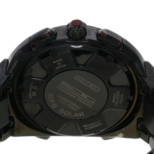 SEIKO Watches Solar Powered Radio Watch SBXB121 Titanium Ceramic , Titanium Ceramic black Astron Giugiaro Design Limited Edition 3000 pieces black dial mens Used Authentic