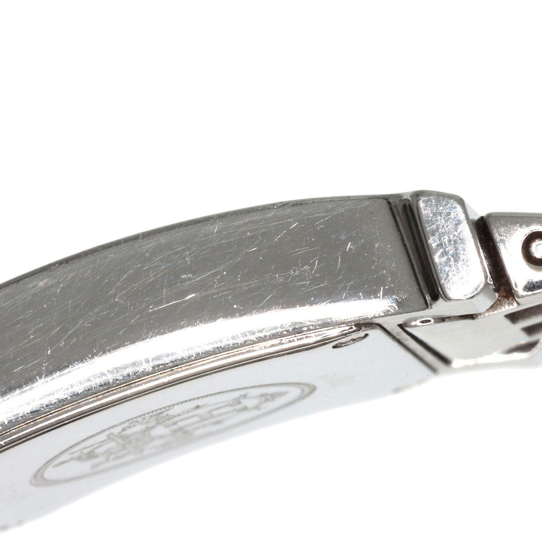 HERMES Watches Quartz HH1.210 Stainless Steel Silver H watch Orange dial Women Used Authentic