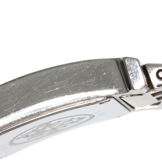 HERMES Watches Quartz HH1.210 Stainless Steel Silver H watch Orange dial Women Used Authentic
