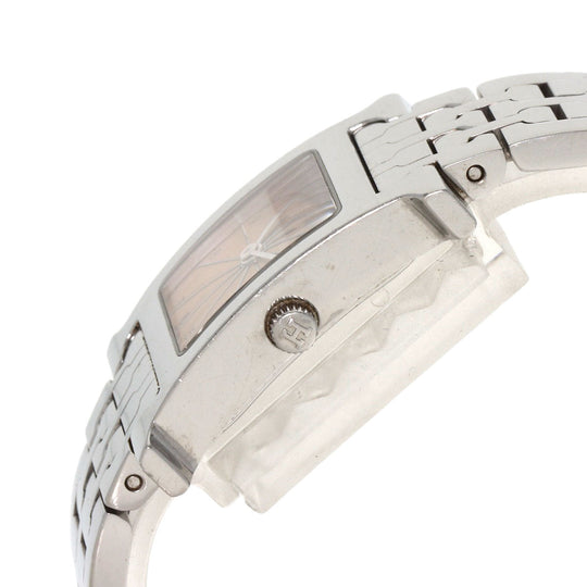 HERMES Watches Quartz HH1.210 Stainless Steel Silver H watch Orange dial Women Used Authentic