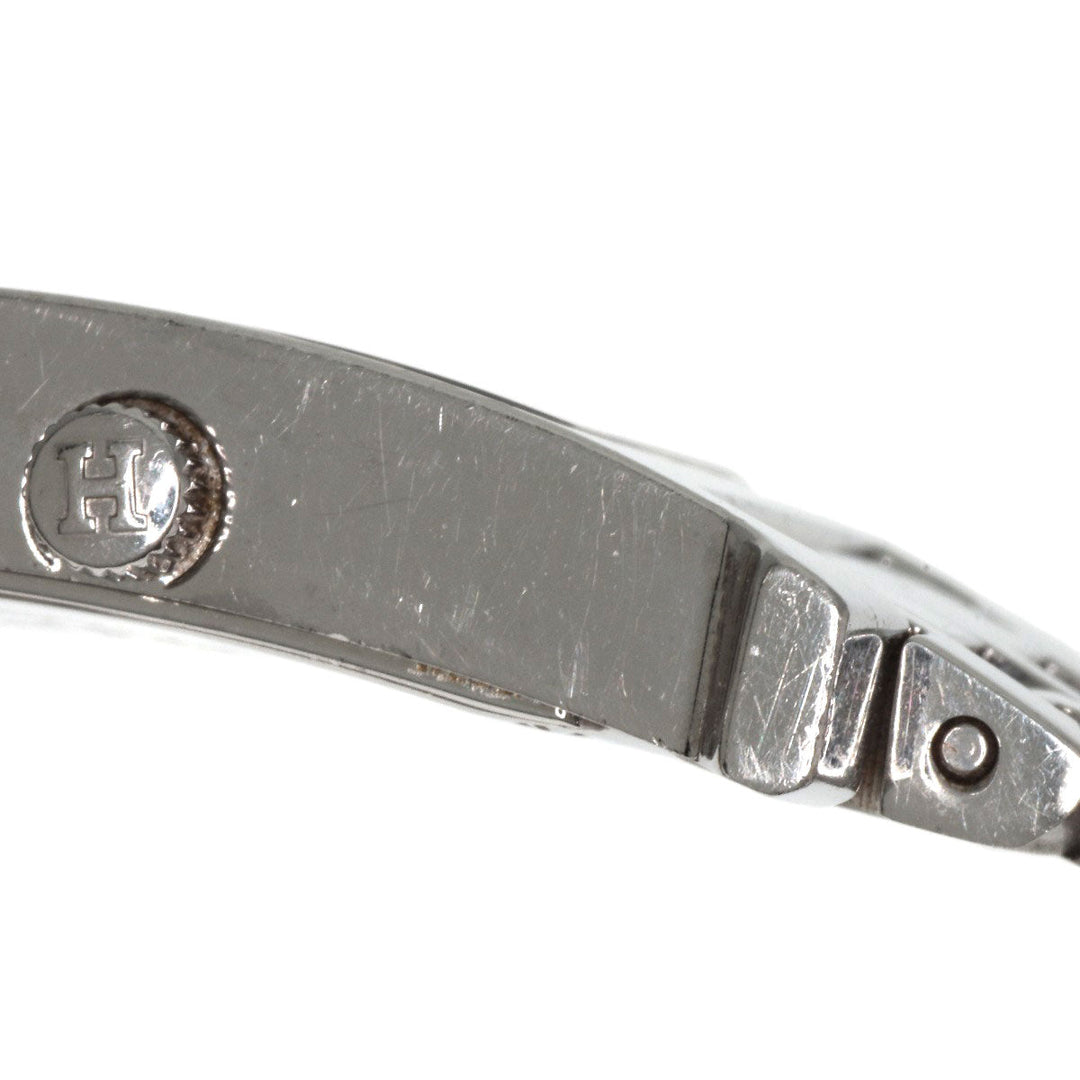 HERMES Watches Quartz HH1.210 Stainless Steel Silver H watch Orange dial Women Used Authentic