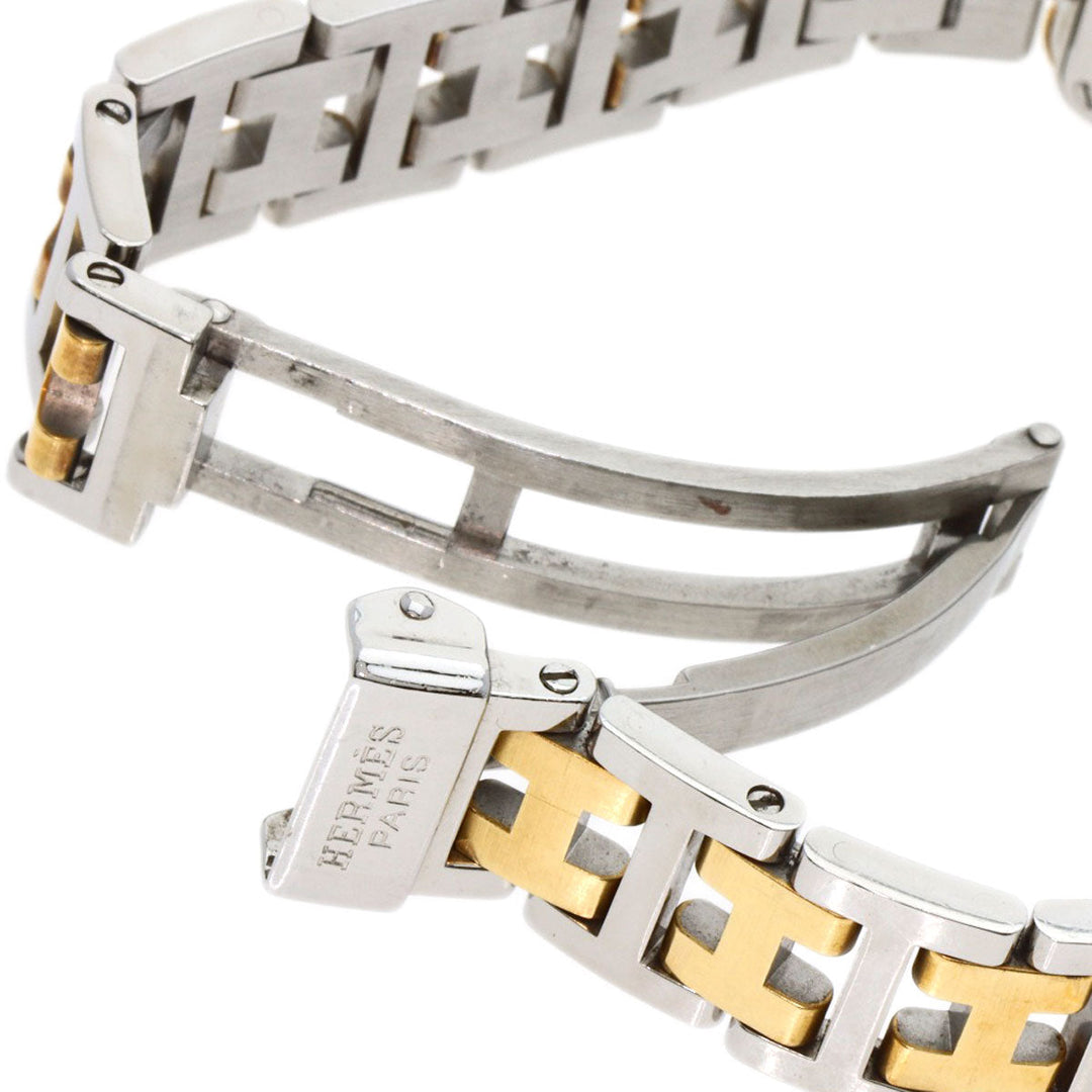 HERMES Watches Quartz CR1.220 Stainless Steel , SSxGP gold Clojure Champagne Gold dial Women Used Authentic