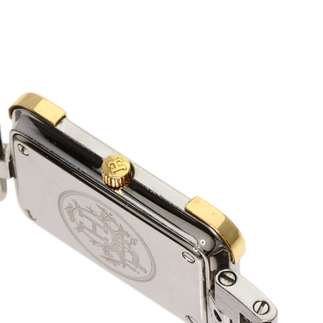 HERMES Watches Quartz CR1.220 Stainless Steel , SSxGP gold Clojure Champagne Gold dial Women Used Authentic