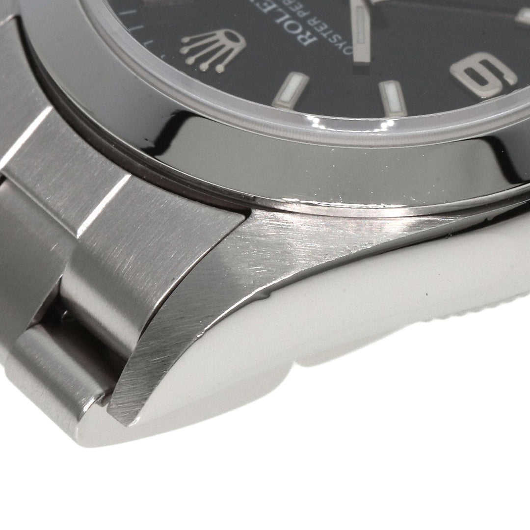 ROLEX Watches Mechanical Automatic 76080 Stainless Steel , Stainless Steel Silver Oyster perpetual black dial Women Used Authentic