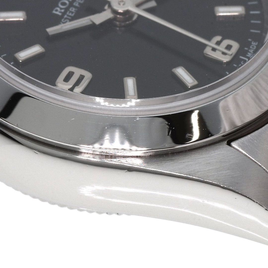 ROLEX Watches Mechanical Automatic 76080 Stainless Steel , Stainless Steel Silver Oyster perpetual black dial Women Used Authentic