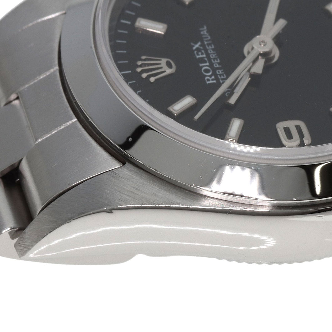 ROLEX Watches Mechanical Automatic 76080 Stainless Steel , Stainless Steel Silver Oyster perpetual black dial Women Used Authentic