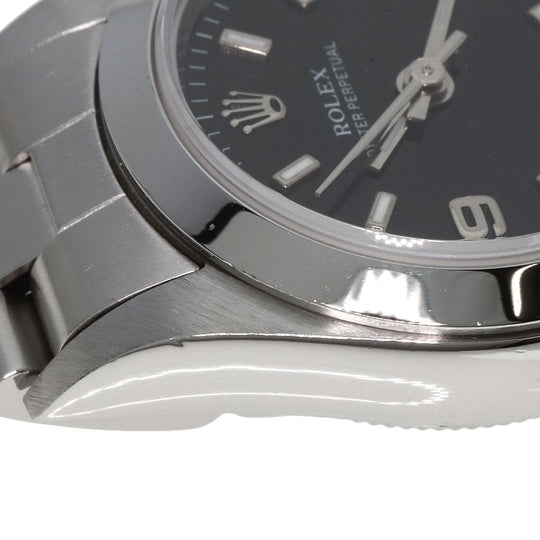 ROLEX Watches Mechanical Automatic 76080 Stainless Steel , Stainless Steel Silver Oyster perpetual black dial Women Used Authentic