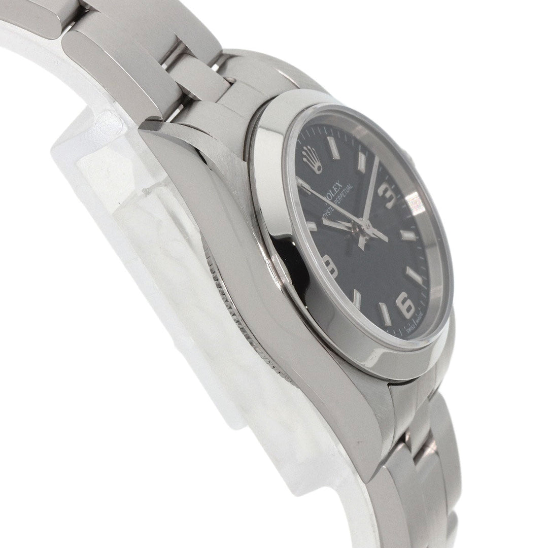 ROLEX Watches Mechanical Automatic 76080 Stainless Steel , Stainless Steel Silver Oyster perpetual black dial Women Used Authentic