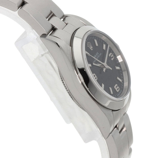 ROLEX Watches Mechanical Automatic 76080 Stainless Steel , Stainless Steel Silver Oyster perpetual black dial Women Used Authentic