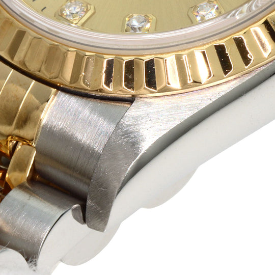 ROLEX Watches Mechanical Automatic 69173G Stainless Steel Silver Datejust 10P Diamond gold dial