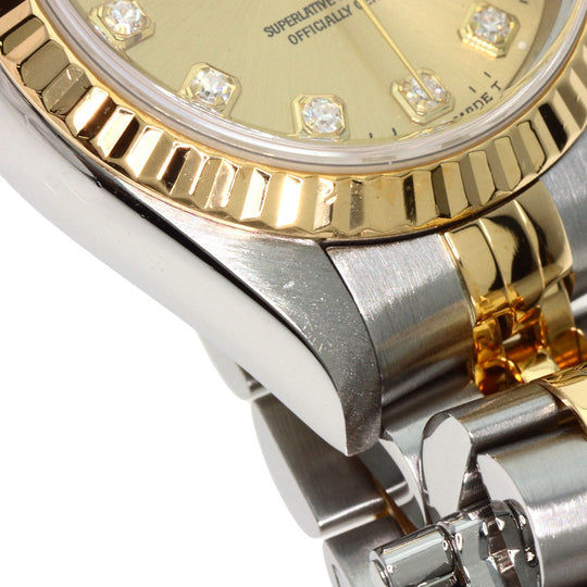 ROLEX Watches Mechanical Automatic 69173G Stainless Steel Silver Datejust 10P Diamond gold dial