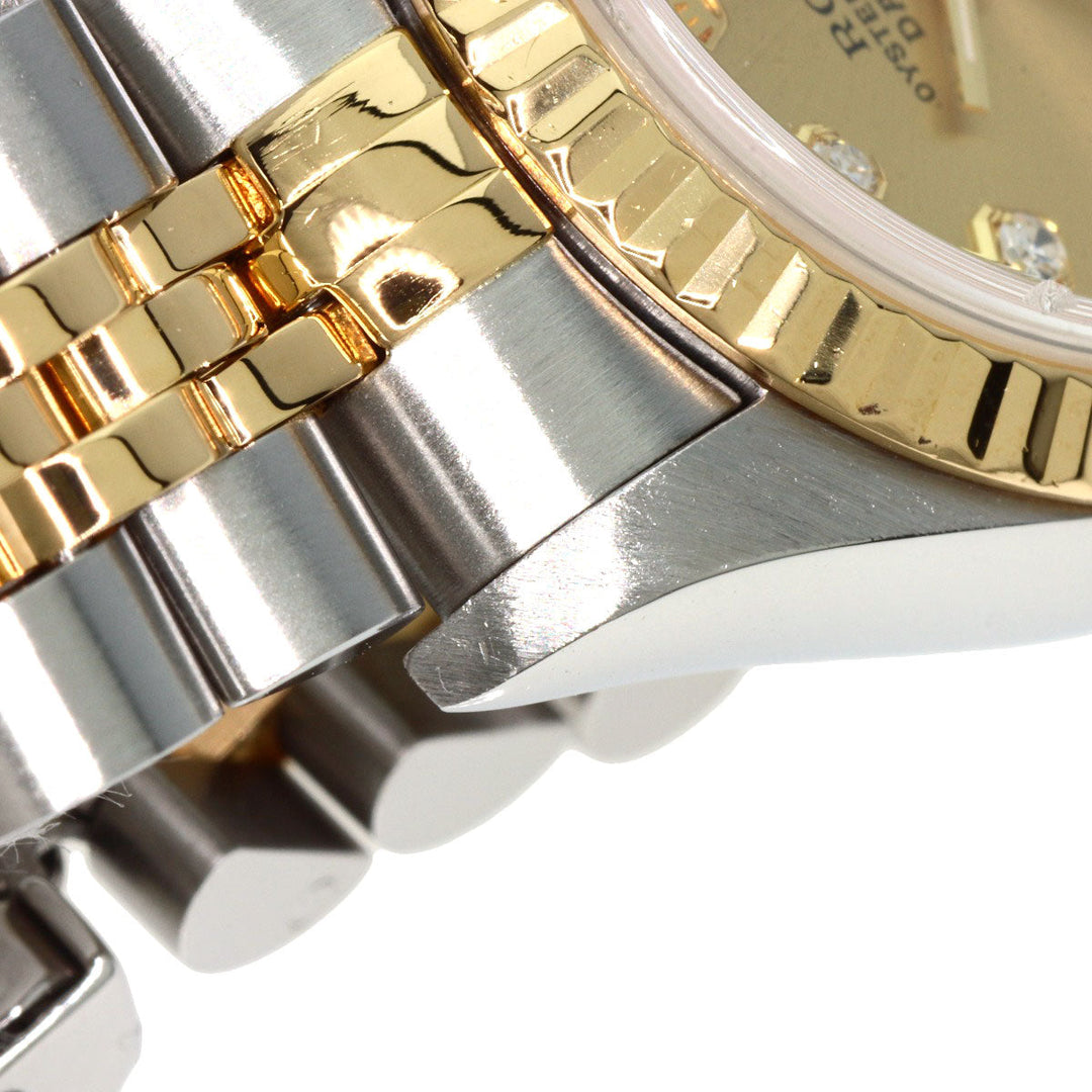 ROLEX Watches Mechanical Automatic 69173G Stainless Steel Silver Datejust 10P Diamond gold dial