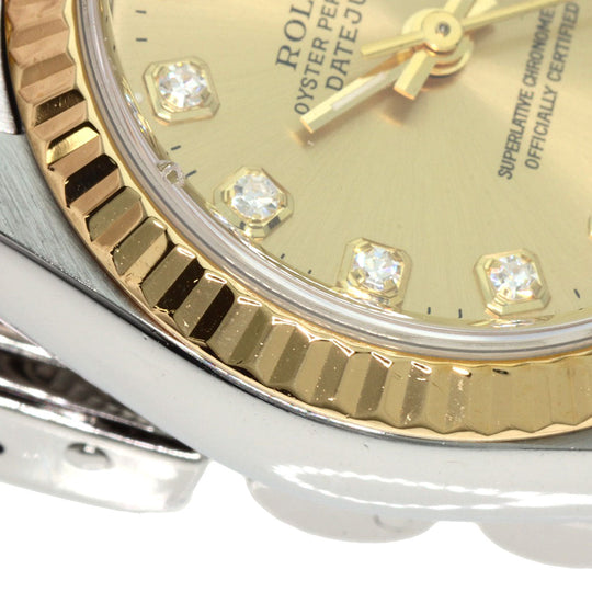 ROLEX Watches Mechanical Automatic 69173G Stainless Steel Silver Datejust 10P Diamond gold dial