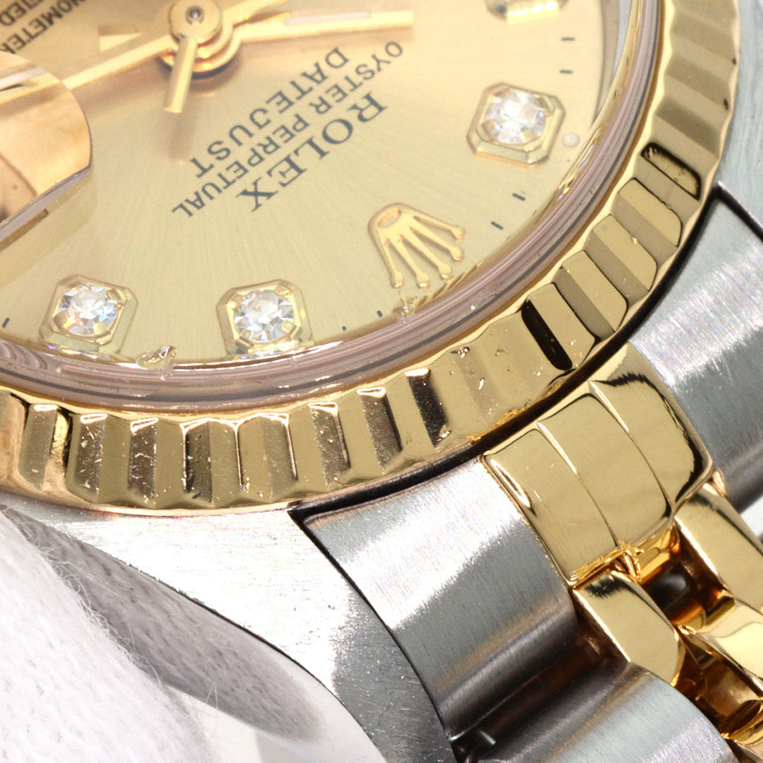 ROLEX Watches Mechanical Automatic 69173G Stainless Steel Silver Datejust 10P Diamond gold dial