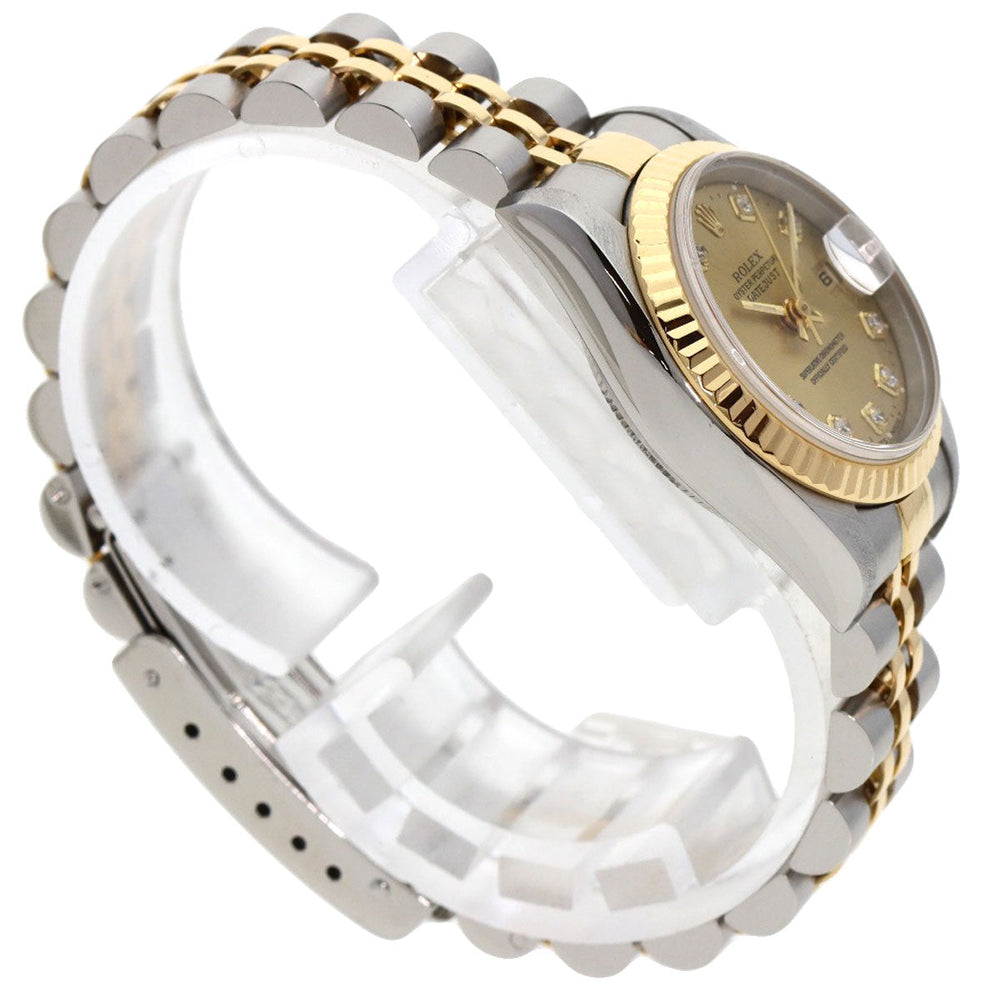 ROLEX Watches Mechanical Automatic 69173G Stainless Steel Silver Datejust 10P Diamond gold dial