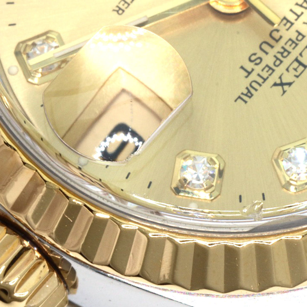 ROLEX Watches Mechanical Automatic 69173G Stainless Steel Silver Datejust 10P Diamond gold dial