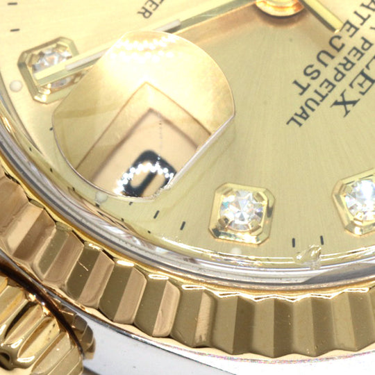 ROLEX Watches Mechanical Automatic 69173G Stainless Steel Silver Datejust 10P Diamond gold dial