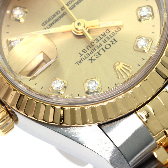 ROLEX Watches Mechanical Automatic 69173G Stainless Steel Silver Datejust 10P Diamond gold dial
