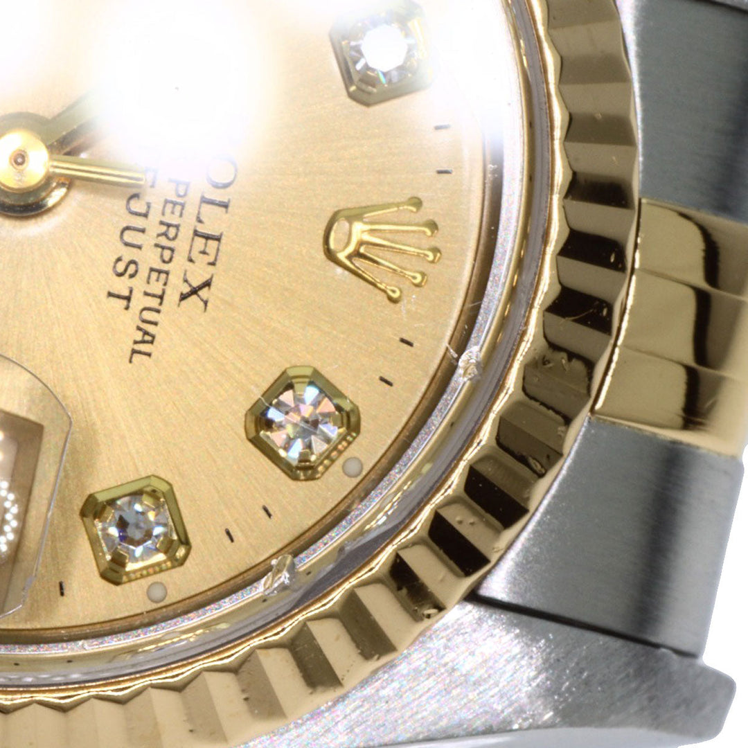 ROLEX Watches Mechanical Automatic 69173G Stainless Steel Silver Datejust 10P Diamond gold dial