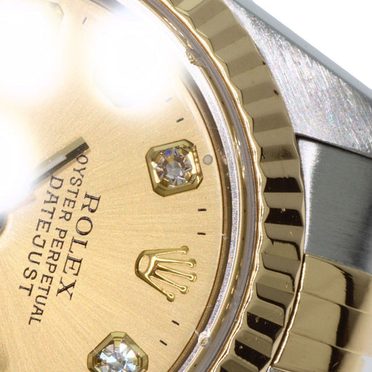 ROLEX Watches Mechanical Automatic 69173G Stainless Steel Silver Datejust 10P Diamond gold dial