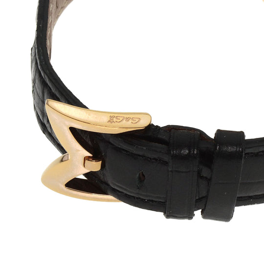 Gaga Milano Watches Quartz 5087 Gold Plated, Leather gold Manuale 46 Limited to 1000 pieces black dial mens Used Authentic