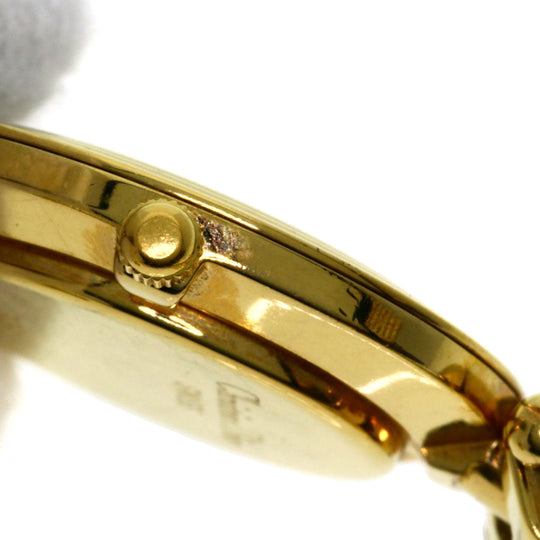 Christian Dior Watches Quartz 3051 Gold Plated , Gold Plated gold Round face white dial Women Used Authentic