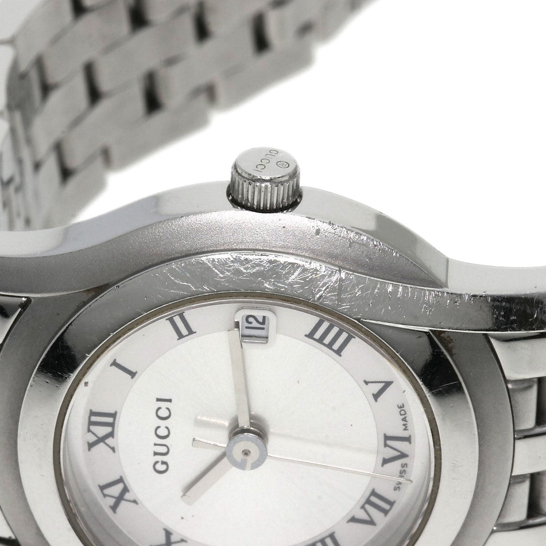 GUCCI Watches Quartz Stainless Steel , Stainless Steel Silver 5500L Silver dial Women Used Authentic