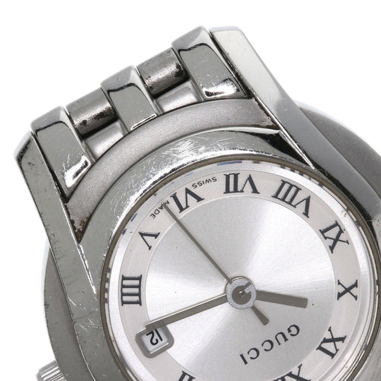 GUCCI Watches Quartz Stainless Steel , Stainless Steel Silver 5500L Silver dial Women Used Authentic