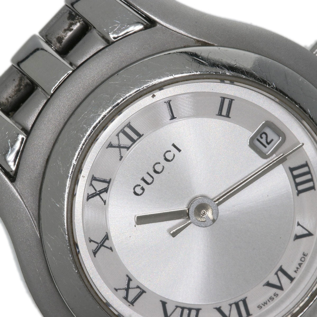 GUCCI Watches Quartz Stainless Steel , Stainless Steel Silver 5500L Silver dial Women Used Authentic