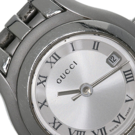 GUCCI Watches Quartz Stainless Steel , Stainless Steel Silver 5500L Silver dial Women Used Authentic