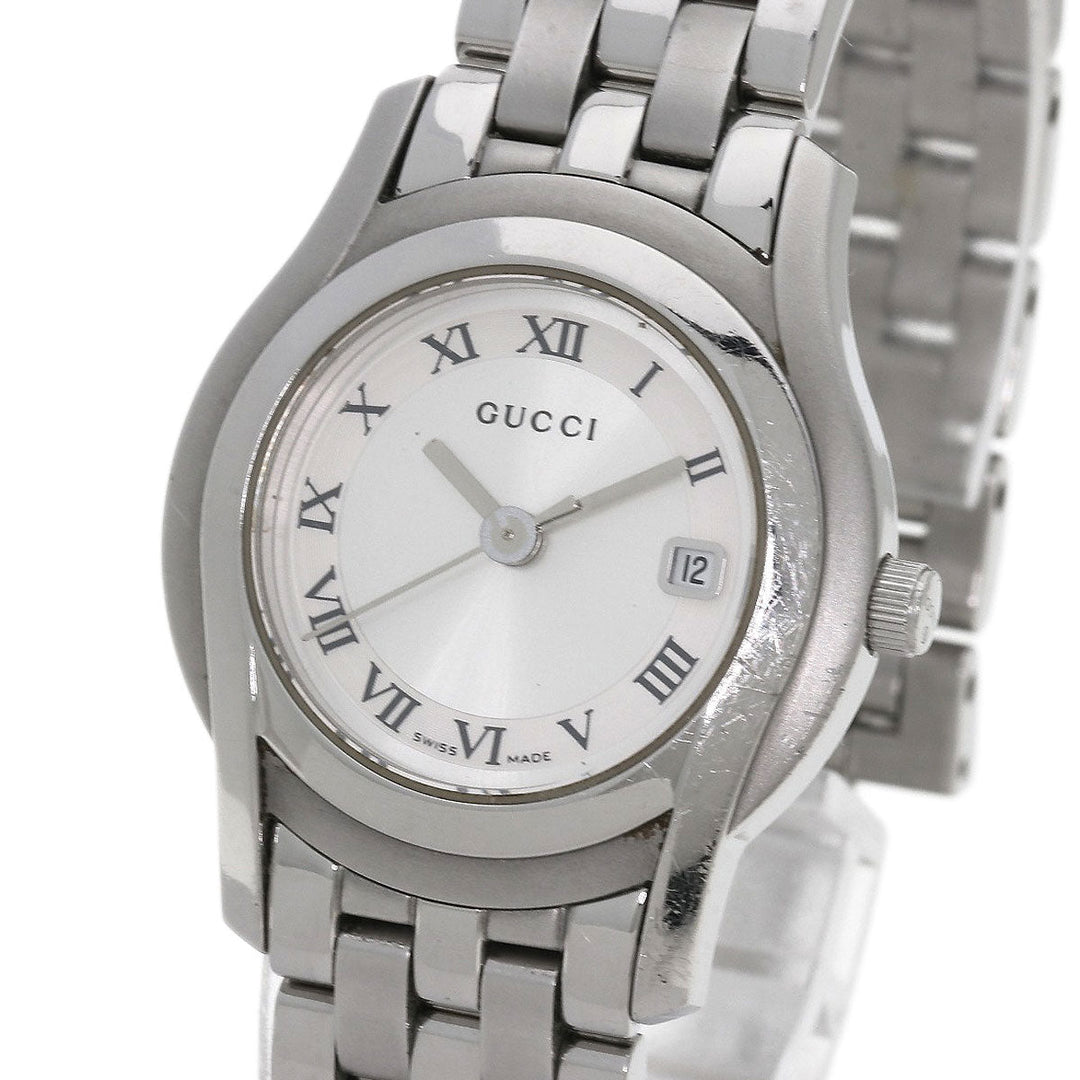 GUCCI Watches Quartz Stainless Steel , Stainless Steel Silver 5500L Silver dial Women Used Authentic