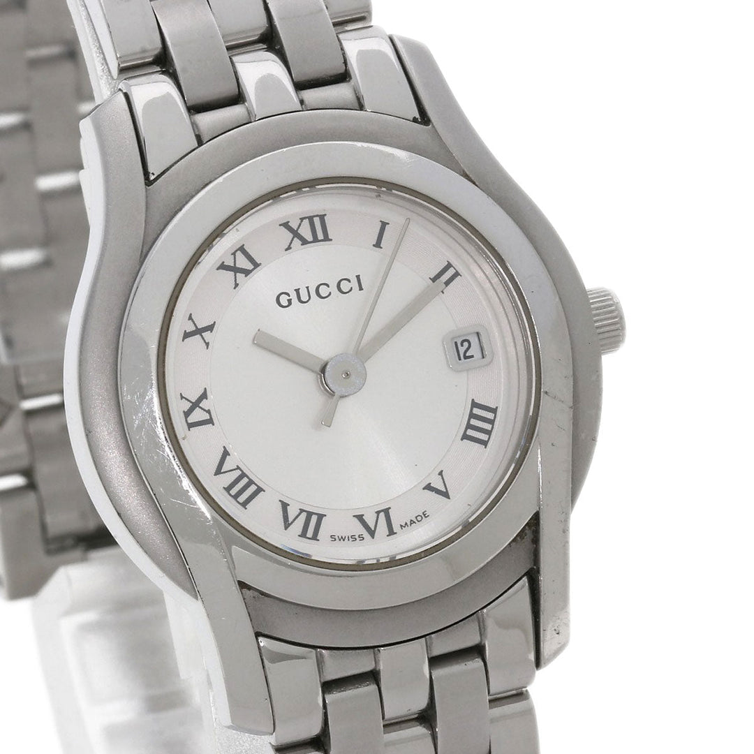 GUCCI Watches Quartz Stainless Steel , Stainless Steel Silver 5500L Silver dial Women Used Authentic