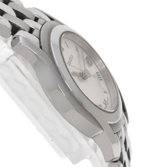 GUCCI Watches Quartz Stainless Steel , Stainless Steel Silver 5500L Silver dial Women Used Authentic