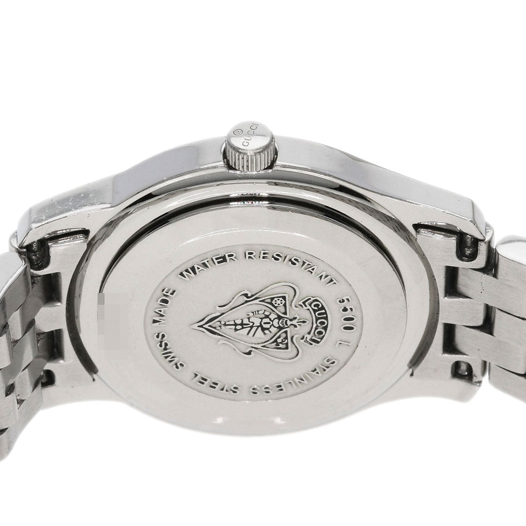 GUCCI Watches Quartz Stainless Steel , Stainless Steel Silver 5500L Silver dial Women Used Authentic