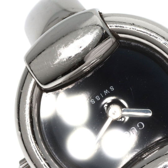 GUCCI Watches Quartz 1400L Stainless Steel , Stainless Steel Silver Round face black dial Women Used Authentic