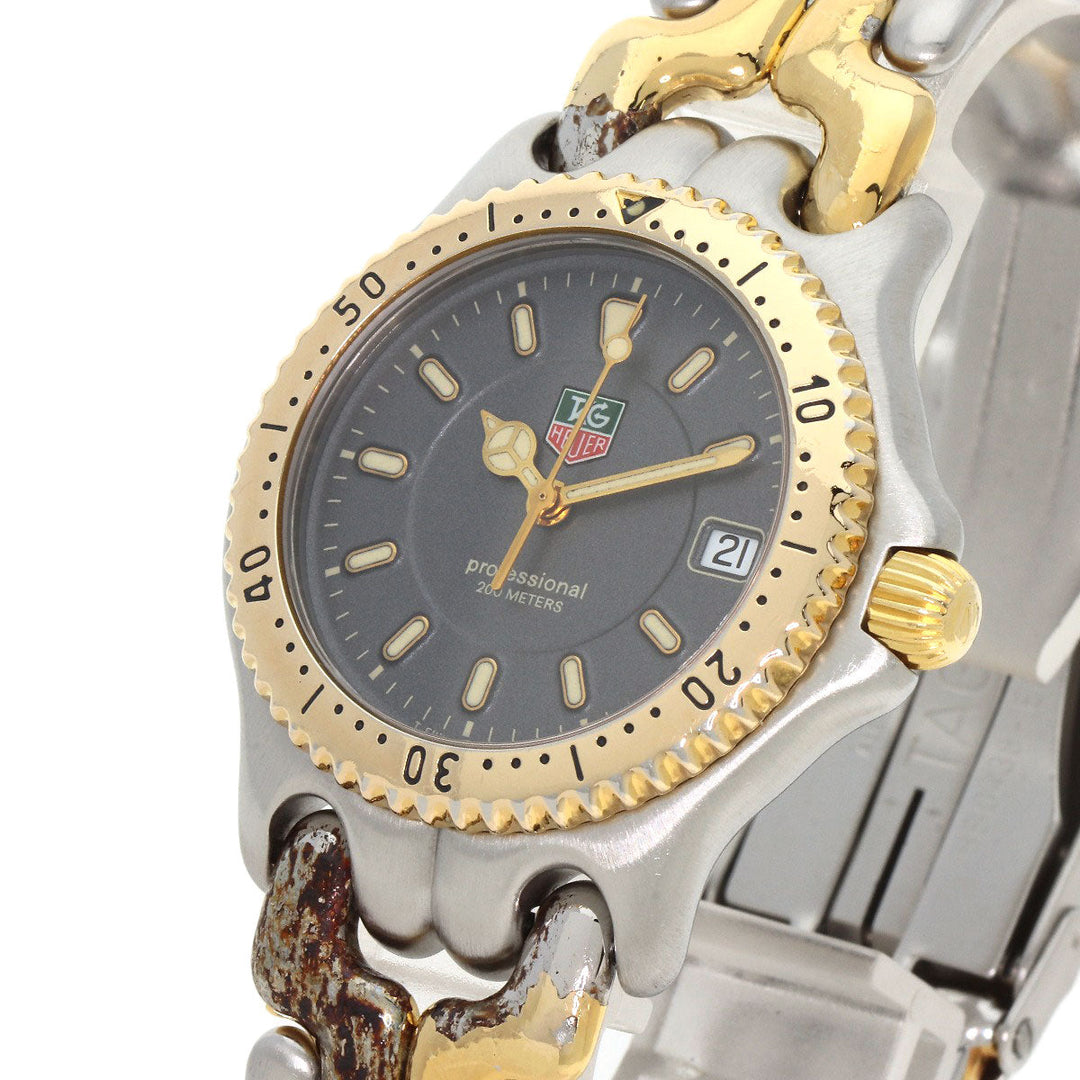 TAG HEUER Watches Quartz WG1220 Stainless Steel , SSxGP Silver professional gray dial mens Used Authentic