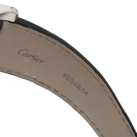 CARTIER Watches Mechanical Automatic W7100014 Stainless Steel, Leather Silver Calibur de Cartier black dial mens Used Authentic
