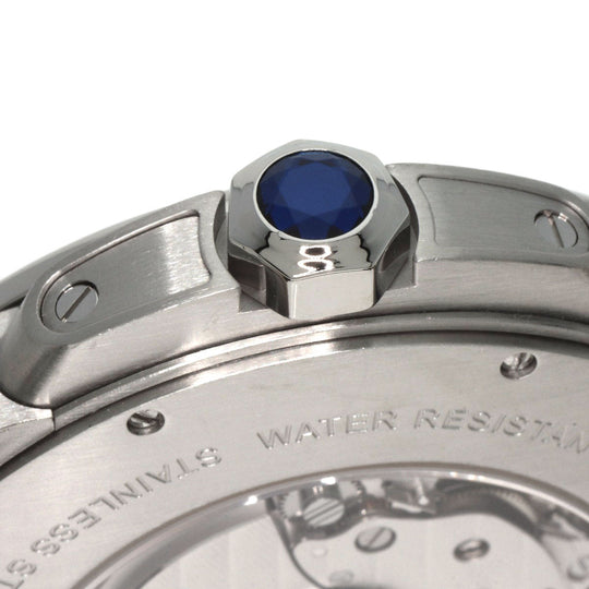 CARTIER Watches Mechanical Automatic W7100014 Stainless Steel, Leather Silver Calibur de Cartier black dial mens Used Authentic