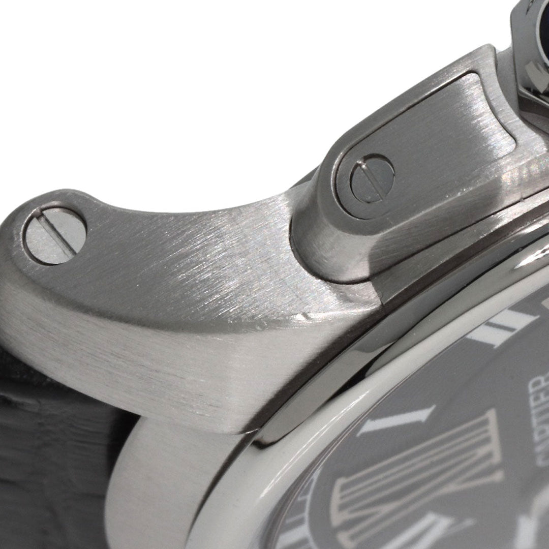 CARTIER Watches Mechanical Automatic W7100014 Stainless Steel, Leather Silver Calibur de Cartier black dial mens Used Authentic