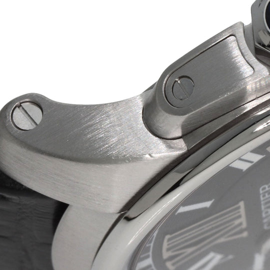 CARTIER Watches Mechanical Automatic W7100014 Stainless Steel, Leather Silver Calibur de Cartier black dial mens Used Authentic